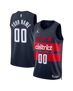 Youth Washington Wizards Navy 2024/25 Swingman Statement Edition Custom Jersey (Navy)