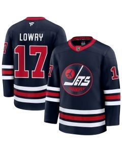 Youth Winnipeg Jets #17 Adam Lowry Navy Alternate Jersey