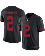 49ers #2 Blaine Gabbert Black Men's Stitched NFL Limited Rush Jersey