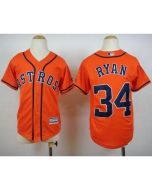 Astros #34 Nolan Ryan Orange Cool Base Stitched Youth MLB Jersey