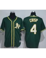 Athletics #4 Coco Crisp Green New Cool Base Stitched MLB Jersey