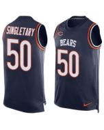 Bears #50 Mike Singletary Navy Blue Team Color Men's Stitched NFL Limited Tank Top Jersey