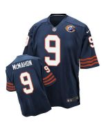 Bears #9 Jim McMahon Navy Blue Throwback Men's Stitched NFL Elite Jersey
