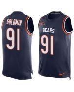 Bears #91 Eddie Goldman Navy Blue Team Color Men's Stitched NFL Limited Tank Top Jersey