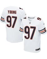 Bears #97 Willie Young White Men's Stitched NFL Elite Jersey