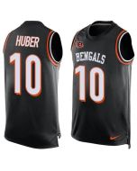 Bengals #10 Kevin Huber Black Team Color Men's Stitched NFL Limited Tank Top Jersey