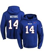 Bills #14 Sammy Watkins Royal Blue Name & Number Pullover NFL Hoodie