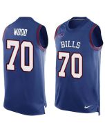 Bills #70 Eric Wood Royal Blue Team Color Men's Stitched NFL Limited Tank Top Jersey