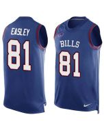 Bills #81 Marcus Easley Royal Blue Team Color Men's Stitched NFL Limited Tank Top Jersey