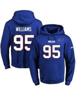 Bills #95 Kyle Williams Royal Blue Name & Number Pullover NFL Hoodie
