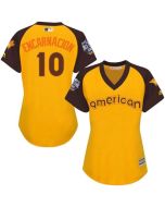 Blue Jays #10 Edwin Encarnacion Gold 2016 All-Star American League Women's Stitched MLB Jersey