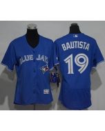 Blue Jays #19 Jose Bautista Blue Flexbase Authentic Women's Stitched MLB Jersey