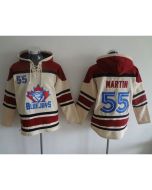 Blue Jays #55 Russell Martin Cream Sawyer Hooded Sweatshirt MLB Hoodie