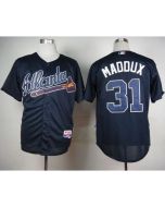 Braves #31 Greg Maddux Blue Cool Base Stitched MLB Jersey