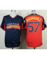 Brewers #57 Francisco Rodriguez Navy/Red National League 2014 All Star BP Stitched MLB Jersey