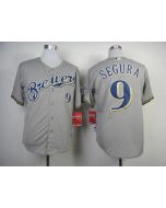 Brewers #9 Jean Segura Grey Cool Base Stitched MLB Jersey