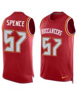 Buccaneers #57 Noah Spence Red Team Color Men's Stitched NFL Limited Tank Top Jersey