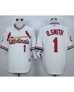 Cardinals #1 Ozzie Smith White 1982 Turn Back The Clock Stitched MLB Jersey
