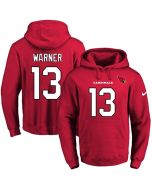 Cardinals #13 Kurt Warner Red Name & Number Pullover NFL Hoodie
