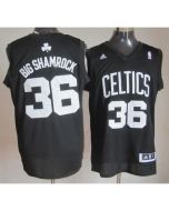 Celtics #36 Shaquille O'Neal Black Big Shamrock Stitched NBA Jersey
