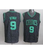 Celtics #9 Rajon Rondo Black Crazy Light Stitched NBA Jersey