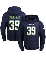 Chargers #39 Danny Woodhead Navy Blue Name & Number Pullover NFL Hoodie