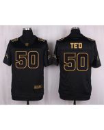 Chargers #50 Manti Te'o Black Men's Stitched NFL Elite Pro Line Gold Collection Jersey