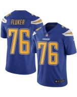 Chargers #76 D.J. Fluker Electric Blue Men's Stitched NFL Limited Rush Jersey