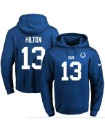 Colts #13 T.Y. Hilton Royal Blue Name & Number Pullover NFL Hoodie