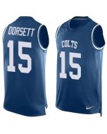 Colts #15 Phillip Dorsett Royal Blue Team Color Men's Stitched NFL Limited Tank Top Jersey