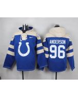 Colts #96 Henry Anderson Royal Blue Player Pullover NFL Hoodie