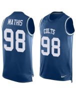 Colts #98 Robert Mathis Royal Blue Team Color Men's Stitched NFL Limited Tank Top Jersey