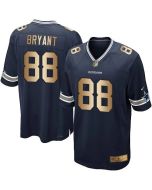 Cowboys #88 Dez Bryant Navy Blue Team Color Youth Stitched NFL Elite Gold Jersey