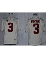 Crimson Tide #3 Vinnie Sunseri White Limited Stitched NCAA Jersey
