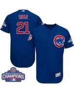 Cubs #21 Sammy Sosa Blue Flexbase Authentic Collection 2016 World Series Champions Stitched MLB Jersey