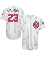 Cubs #23 Ryne Sandberg White(Blue Strip) Flexbase Authentic Collection 2016 Mother's Day Stitched MLB Jersey