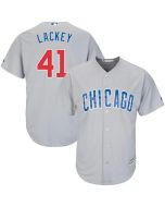 Cubs #41 John Lackey Grey Road Stitched Youth MLB Jersey