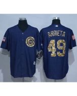 Cubs #49 Jake Arrieta Denim Blue Salute to Service Stitched MLB Jersey