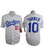 Dodgers #10 Justin Turner White Cool Base Stitched MLB Jersey