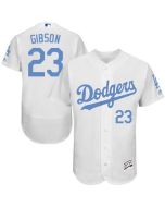 Dodgers #23 Kirk Gibson White Flexbase Authentic Collection 2016 Father's Day Stitched MLB Jersey