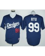 Dodgers #99 Hyun-Jin Ryu Navy Blue Cooperstown Stitched MLB Jersey