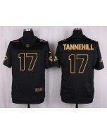Dolphins #17 Ryan Tannehill Black Men's Stitched NFL Elite Pro Line Gold Collection Jersey