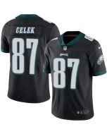 Eagles #87 Brent Celek Black Youth Stitched NFL Limited Rush Jersey