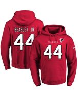 Falcons #44 Vic Beasley Jr Red Name & Number Pullover NFL Hoodie