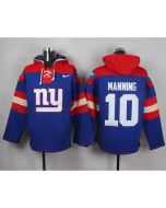 Giants #10 Eli Manning Royal Blue Player Pullover NFL Hoodie