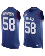 Giants #58 Owa Odighizuwa Royal Blue Team Color Men's Stitched NFL Limited Tank Top Jersey