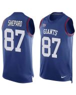 Giants #87 Sterling Shepard Royal Blue Team Color Men's Stitched NFL Limited Tank Top Jersey
