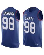 Giants #98 Damon Harrison Royal Blue Team Color Men's Stitched NFL Limited Tank Top Jersey