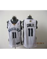 Grizzlies #11 Michael Conley Revolution 30 White Stitched NBA Jersey