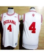 Hoosiers #4 Victor Oladipo White Big 10 Patch Basketball Stitched NCAA Jersey